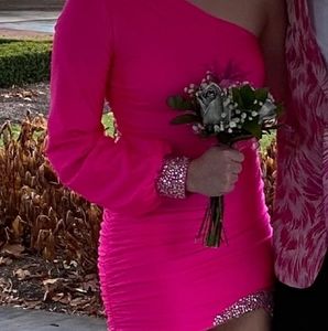 Hot Pink Sophia Thomas Homecoming Dress